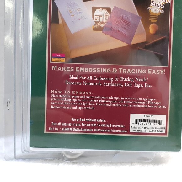 Darice Light Box Embossing Essentials Tracing 9x6x3 Taiwan 2503-51 NEW - Picture 3 of 8